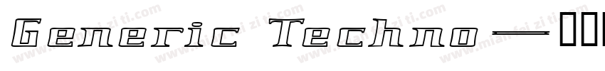 Generic Techno字体转换